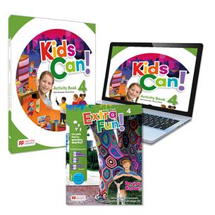 KIDS CAN! 4 Activity Book: Cuaderno de actividades impreso + acceso a la versión digital y app Navio